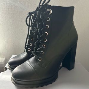 Aldo Black Combat Boots